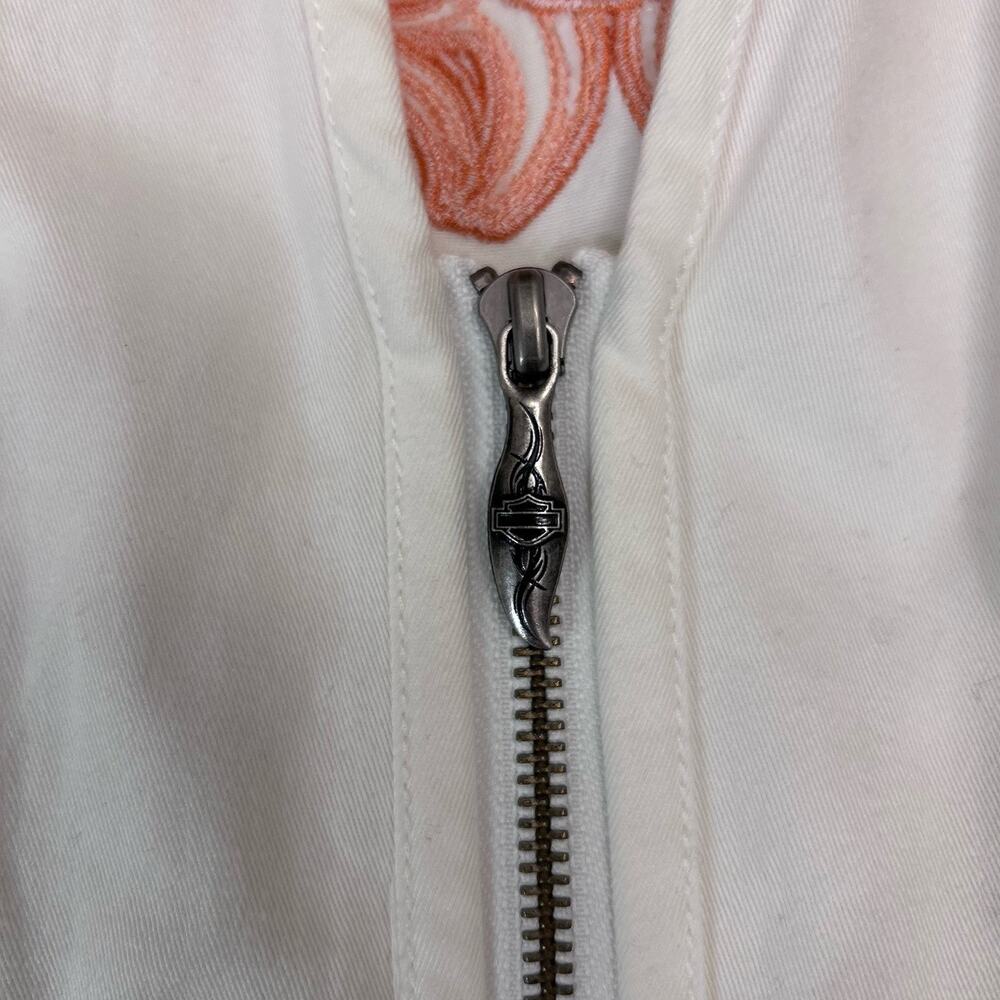 Ladies White Harley Davidson Cotton Vest - Picture 2 of 7